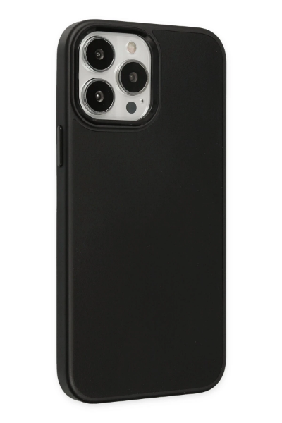 Newface iPhone 13 Pro Kılıf Asya Deri Silikon - Siyah resmi