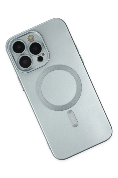 Newface iPhone 14 Pro Kılıf Moshi Lens Magneticsafe Silikon - Sierra Blue resmi