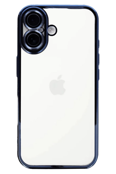 Newface iPhone 16 Kılıf Razer Lensli Silikon - Lacivert resmi