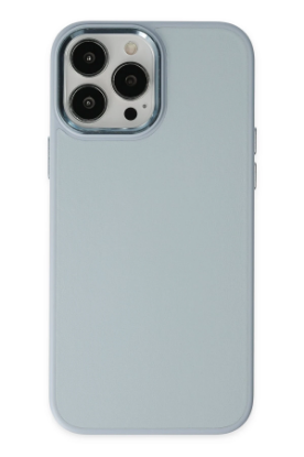 Newface iPhone 13 Pro Kılıf Asya Deri Silikon - Sierra Blue resmi