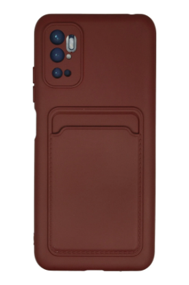 Newface Xiaomi Redmi Note 11 SE Kılıf Kelvin Kartvizitli Silikon - Bordo resmi
