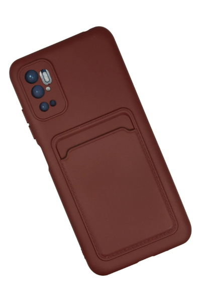 Newface Xiaomi Redmi Note 11 SE Kılıf Kelvin Kartvizitli Silikon - Bordo resmi