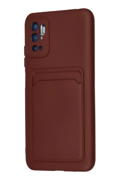 Newface Xiaomi Redmi Note 11 SE Kılıf Kelvin Kartvizitli Silikon - Bordo resmi