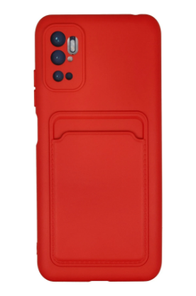 Newface Xiaomi Redmi Note 11 SE Kılıf Kelvin Kartvizitli Silikon - Kırmızı resmi