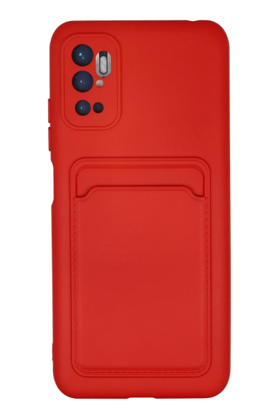 Newface Xiaomi Redmi Note 11 SE Kılıf Kelvin Kartvizitli Silikon - Kırmızı resmi