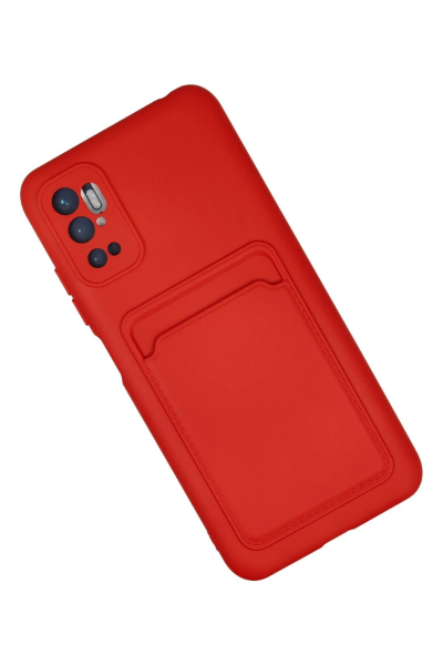 Newface Xiaomi Redmi Note 11 SE Kılıf Kelvin Kartvizitli Silikon - Kırmızı resmi