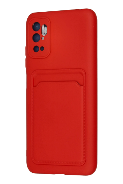 Newface Xiaomi Redmi Note 11 SE Kılıf Kelvin Kartvizitli Silikon - Kırmızı resmi