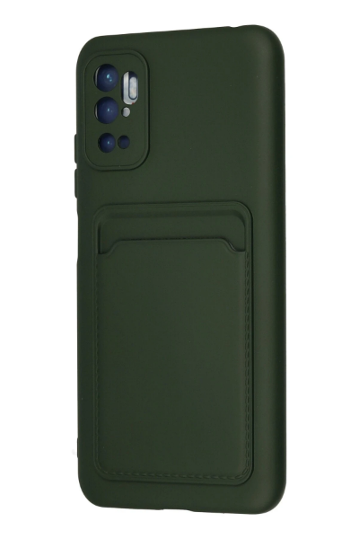 Newface Xiaomi Redmi Note 11 SE Kılıf Kelvin Kartvizitli Silikon - Koyu Yeşil resmi