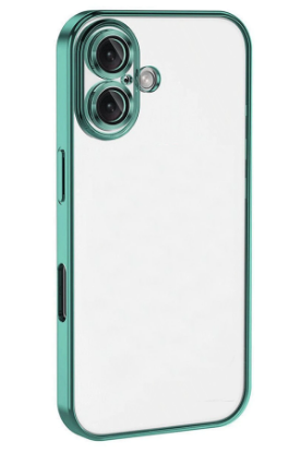 Newface iPhone 16 Plus Kılıf Razer Lensli Silikon - Turkuaz resmi