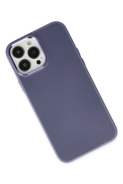 Newface iPhone 13 Pro Kılıf Asya Deri Silikon - Mor resmi