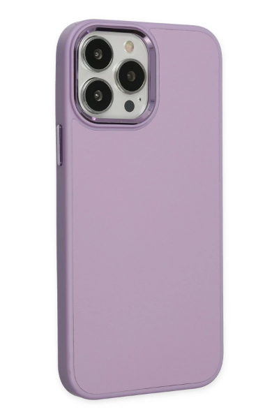 Newface iPhone 13 Pro Max Kılıf Asya Deri Silikon - Lila resmi