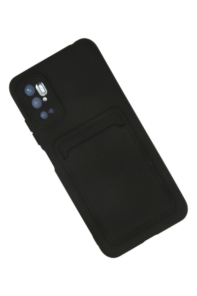 Newface Xiaomi Redmi Note 11 SE Kılıf Kelvin Kartvizitli Silikon - Siyah resmi