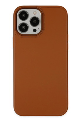 Newface iPhone 13 Pro Max Kılıf Asya Deri Silikon - Kahverengi resmi