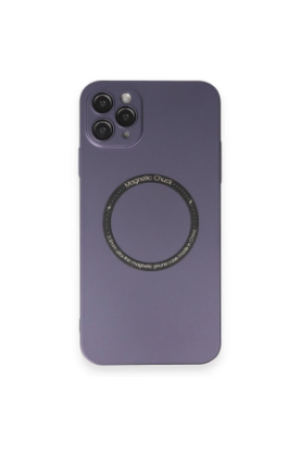 Newface iPhone 11 Pro Max Kılıf Jack Magneticsafe Lens Silikon - Mor resmi