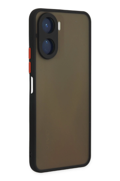 Newface Vivo Y16 Kılıf Montreal Silikon Kapak - Siyah resmi