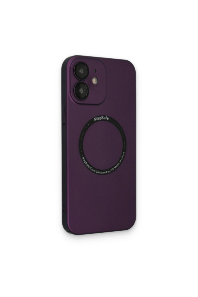 Newface iPhone 12 Kılıf Jack Magneticsafe Lens Silikon - Mürdüm resmi