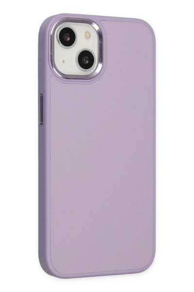 Newface iPhone 14 Plus Kılıf Asya Deri Silikon - Lila resmi