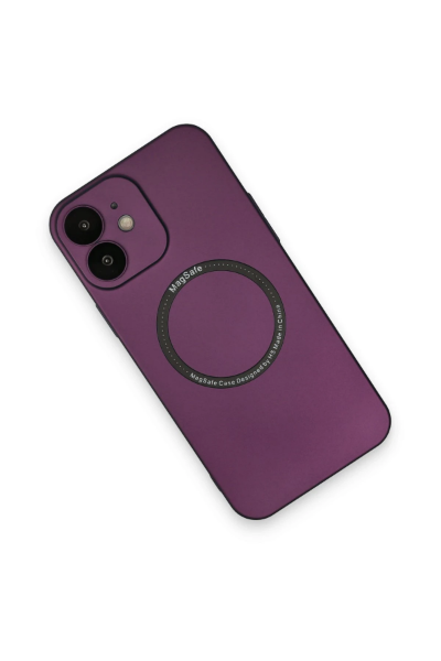Newface iPhone 12 Kılıf Jack Magneticsafe Lens Silikon - Mürdüm resmi