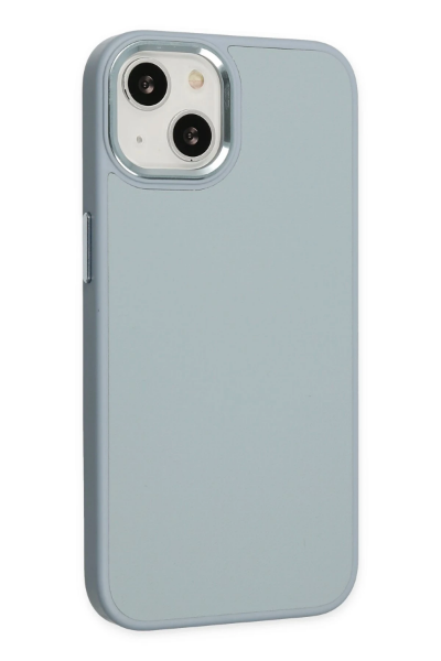 Newface iPhone 14 Plus Kılıf Asya Deri Silikon - Sierra Blue resmi