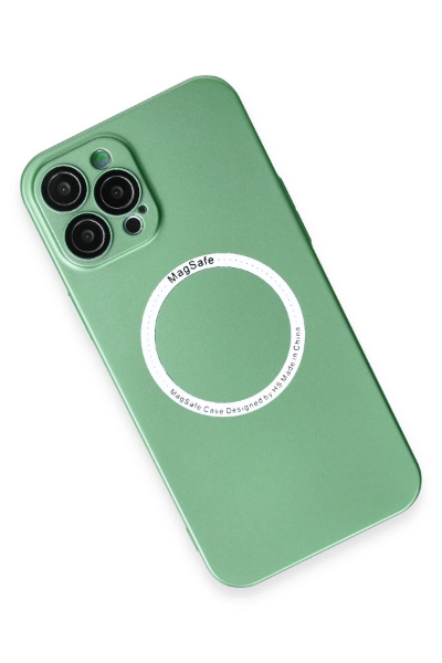 Newface iPhone 12 Pro Kılıf Jack Magneticsafe Lens Silikon - Yeşil resmi