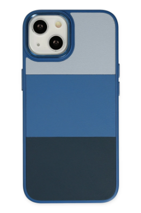 Newface iPhone 14 Plus Kılıf King Kapak - Açık Mavi-Lacivert resmi