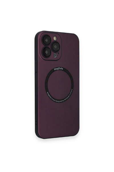 Newface iPhone 13 Pro Kılıf Jack Magneticsafe Lens Silikon - Mürdüm resmi