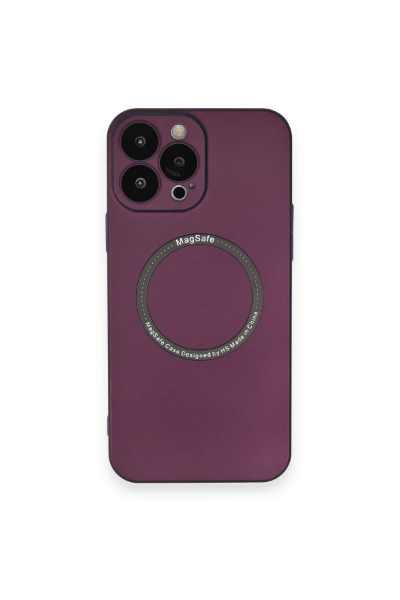 Newface iPhone 13 Pro Max Kılıf Jack Magneticsafe Lens Silikon - Mürdüm resmi
