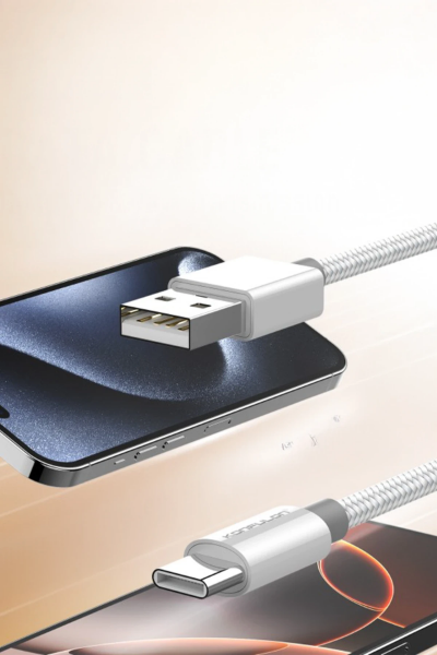 Konfulon DC80 1M 3A USB to Type-C Hızlı Şarj Kablo - Beyaz resmi