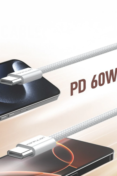 Konfulon DC82 1M 60W Type-C to Type-C PD Hızlı Şarj Kablo - Beyaz resmi