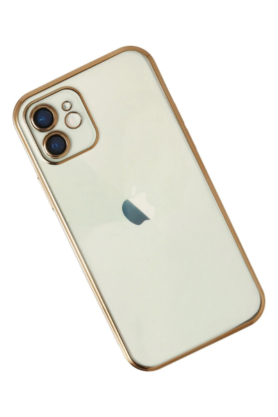 Newface iPhone 11 Kılıf Razer Lensli Silikon - Gold resmi