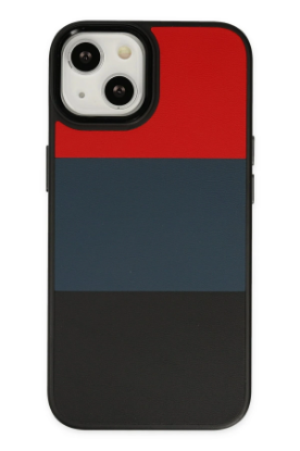 Newface iPhone 14 Plus Kılıf King Kapak - Kırmızı-Siyah resmi