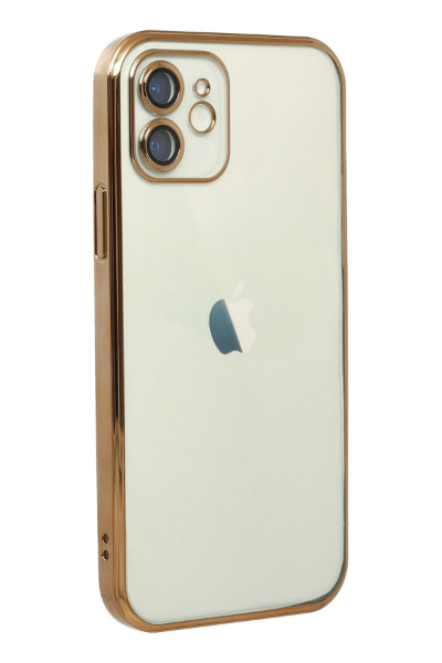 Newface iPhone 11 Kılıf Razer Lensli Silikon - Gold resmi
