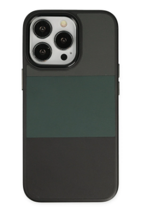 Newface iPhone 14 Pro Max Kılıf King Kapak - Gri-Siyah resmi