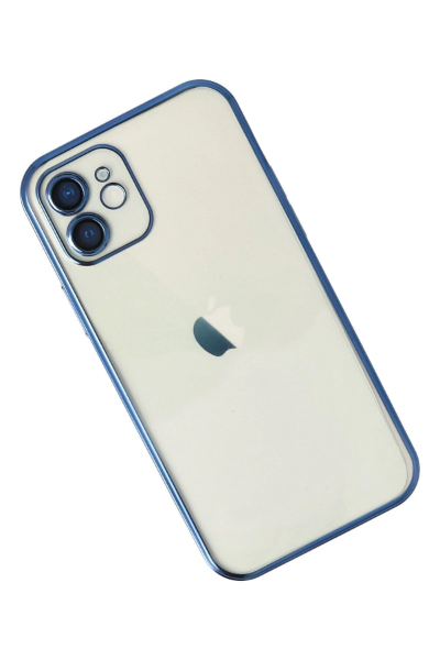 Newface iPhone 12 Kılıf Razer Lensli Silikon - Lacivert resmi