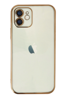 Newface iPhone 12 Kılıf Razer Lensli Silikon - Gold resmi