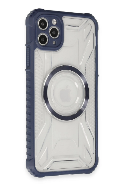 Newface iPhone 11 Pro Kılıf Prag Magneticsafe Kapak - Lacivert resmi