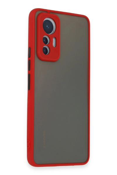 Newface Xiaomi Mi 12 Lite Kılıf Montreal Silikon Kapak - Kırmızı resmi