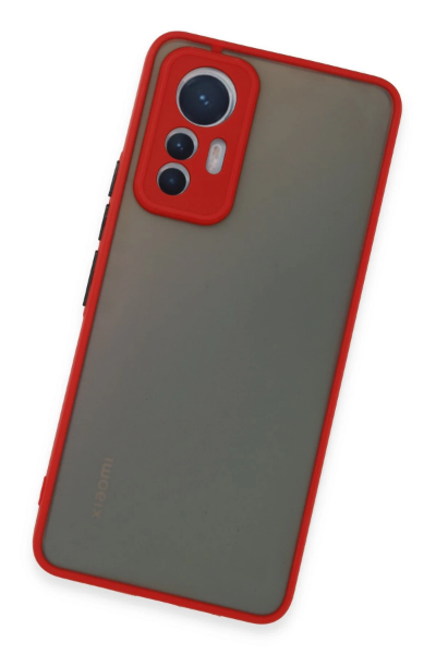 Newface Xiaomi Mi 12 Lite Kılıf Montreal Silikon Kapak - Kırmızı resmi