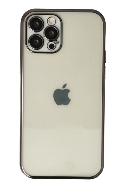 Newface iPhone 12 Pro Kılıf Razer Lensli Silikon - Siyah resmi