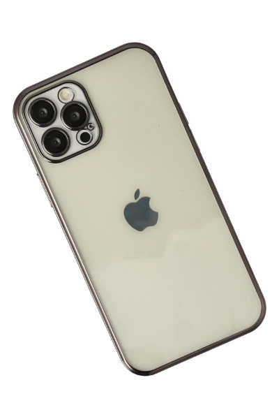 Newface iPhone 12 Pro Kılıf Razer Lensli Silikon - Siyah resmi