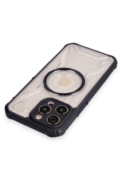 Newface iPhone 12 Pro Max Kılıf Prag Magneticsafe Kapak - Siyah resmi