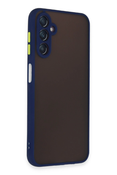 Newface Samsung Galaxy A14 4G Kılıf Montreal Silikon Kapak - Lacivert resmi