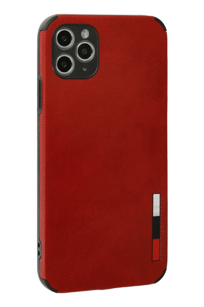 Newface iPhone 11 Pro Kılıf Loop Deri Silikon - Kırmızı resmi