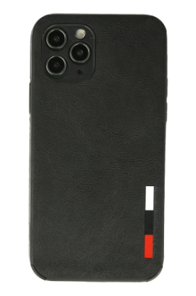 Newface iPhone 11 Pro Max Kılıf Loop Deri Silikon - Siyah resmi