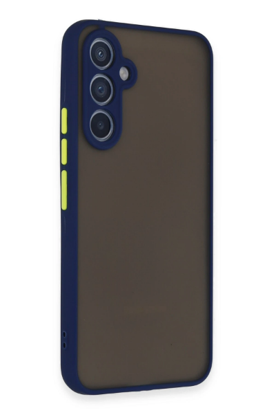 Newface Samsung Galaxy A54 5G Kılıf Montreal Silikon Kapak - Lacivert resmi