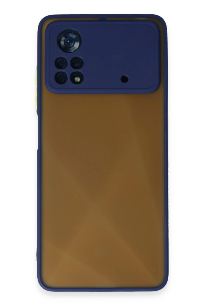 Newface Xiaomi Poco X4 Pro 5G Kılıf Montreal Silikon Kapak - Lacivert resmi