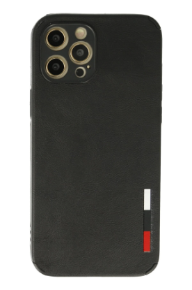 Newface iPhone 12 Pro Max Kılıf Loop Deri Silikon - Siyah resmi