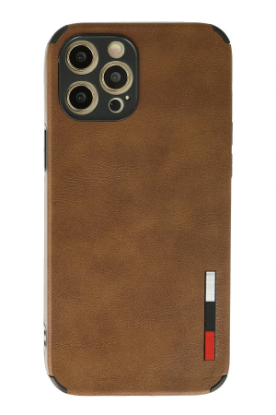 Newface iPhone 12 Pro Max Kılıf Loop Deri Silikon - Kahverengi resmi
