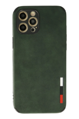 Newface iPhone 12 Pro Max Kılıf Loop Deri Silikon - Yeşil resmi