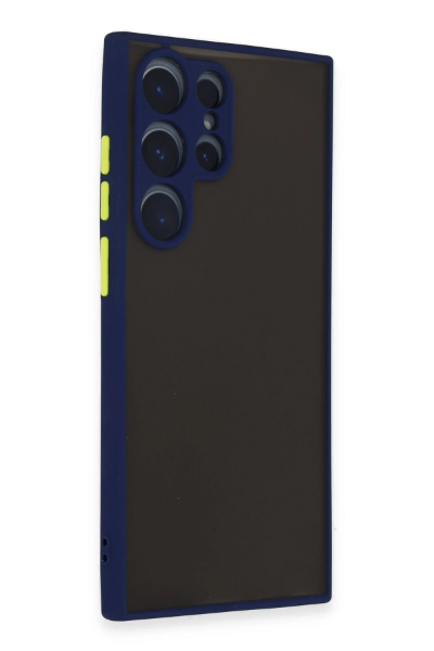 Newface Samsung Galaxy S22 Ultra Kılıf Montreal Silikon Kapak - Lacivert resmi